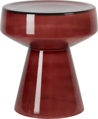 Produktbild von Light & Living Beistelltisch Dakwa Glas Bordeaux - Ø 37 x 44 cm