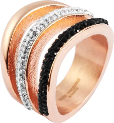 Produktbild von Akzent Edelstahlring für Damen, roségoldfarben