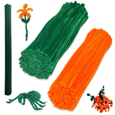 Produktbild von Pfeifenreiniger-Set mit Chenille-Stielen, Oster-Pfeifenreiniger in Großpackung für Kunsthandwerk und Heimdekoration