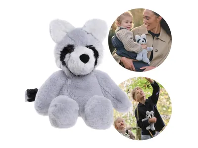 Obrázek produktu pro Charlie Bears Maskot mýval Riley ze série Bear&Me, jedinečná plyšová hračka pro děti, 24 centimetrů