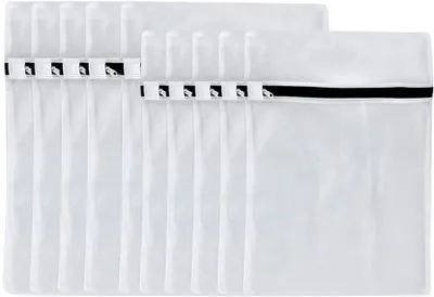Produktbild von 10 Stück Wäschenetze, Wäschesack Wäschetasche Set Waschbeutel für Wäsche mit Reißverschluss für BH, Unterwäsche, Socken, Strumpfhosen, Babysachen (30 * 40CM / 40 * 50CM)