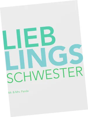 Produktbild von Mr. & Mrs. Panda Ansichtskarte Schwester - Weiß - Geschenk, Sister, Grußkarte, Familie, Kleinigkeit, Ansichtskarten, Postkarten, Kunstkarten, Geschenkidee, Spruch