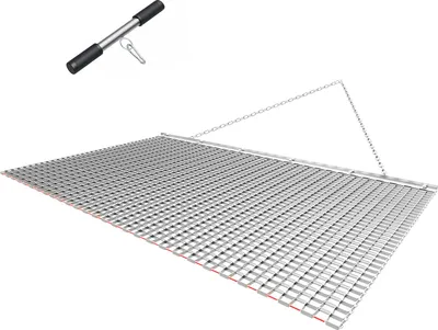 Produktbild von SucceBuy Schleppegge 1525x914mm aus verzinktem Stahl mit Anhängekette, Anbaugerät für ATVs, UTVs und Traktoren zum Einebnen von Wegen, Spuren und Feldern