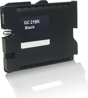 Produktbild von 1x kompatible Tintenpatrone für Nashuatec Gelsprinter GX 2500 Gelsprinter GX 3000 Gelsprinter GX 3000 S GC-21 405532 Black Schwarz K BK