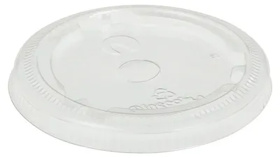 Produktbild von 100x Deckel flach mit Loch zu Becher Ø 76 mm aus PLA
