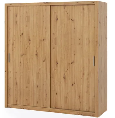 Produktbild von Garderobenschrank BONO 200 cm Eiche artisan Schwebetürenschrank