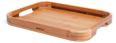 Bambus-Tablett mit Griffen, 30x23 cm, natur