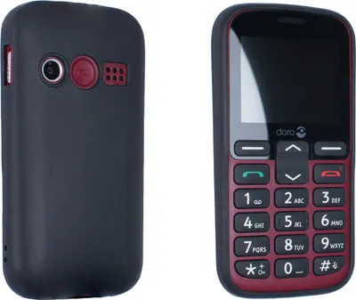 Zdjęcie produktu dla caseroxx ochronny pokrowiec TPU kompatybilny z Doro 1380/1381, gumowy pokrowiec na telefon komórkowy czarny