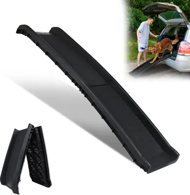 Obrázek produktu pro LARS360 Skládací psí rampa Auto Ramp Dog Steps Boarding Aid Dog Ramp Dog Car Ramp Pet Ramp 156 x 40cm 90KG Anti Slip