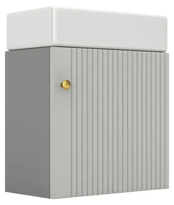 Image de Meuble de salle de bain - Meuble vasque - Meuble sous vasque - Meuble de salle de bain - Lavabo en céramique - Bois massif