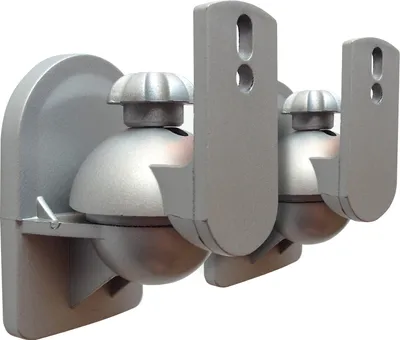 Produktbild von 2 Stück Wandhalter für Lautsprecher Boxen Befestigung Lautsprecherhalter silber Modell: BH4SK