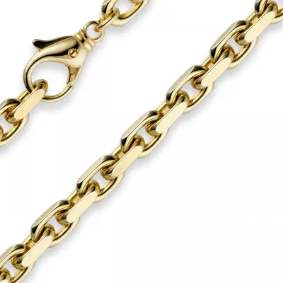 Produktbild von 6,5mm Kette Collier Ankerkette aus 585 Gold Gelbgold 70cm für Herren Goldkette