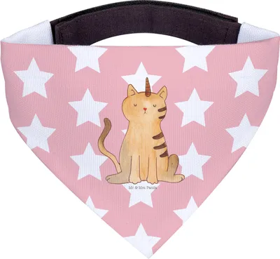 Produktbild von Mr. & Mrs. Panda Tuch Einhorn Katze - Rot Pastell - Geschenk, Regenbogen, Hunde Bandana, Mieze, Halstuch Hund, Unicorn, für, Hunde-Halstuch, Hundehalstuch