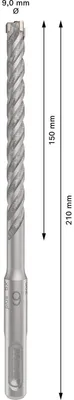 Obrázek produktu pro Vrtací kladivo PRO SDS plus-5X, 9 x 150 x 210 mm