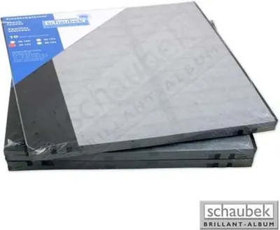 Produktbild von Schaubek EB101-10 Einsteckblatt DONAU, schwarz - mit Mittelstreifen 10 Blatt