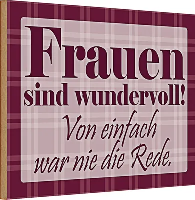 Produktbild von Holzschild Spruch 30x20cm Frauen sind wundervoll