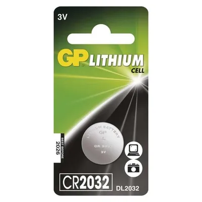 Obrázok produktu pre GP Batteries Lithium Cell CR2032, Batéria na jedno použitie, CR2032, Lítium, 3 V, 1 kusov, Nerezová oceľ