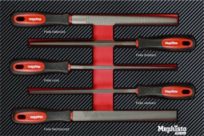 Produktbild von Mephisto ProLine Werkzeug Feilen Set in Carbon Look Soft Inlay