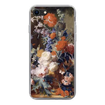 Produktbild von MuchoWow® Handyhülle Schutzhülle Hülle für iPhone 8 Stilleben mit Blumen - Malerei - Alte Meister Silikon Softcase Handy Hülle - Schutzhaube