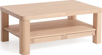 Produktbild von Couchtisch Tisch mit Schublade JIMI Buche Massivholz 110x70 cm