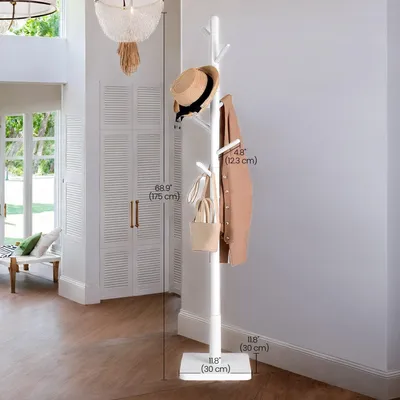 Immagine prodotto di Appendiabiti - Porta abiti - In legno massello - Design moderno - 30x30x175 cm