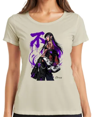 Obrázek produktu pro Tričko s motivem anime, streetwear, Hannya, Oni, Japonsko, styl Y2K, japonské umění, dámské, barva: přírodní, velikost M