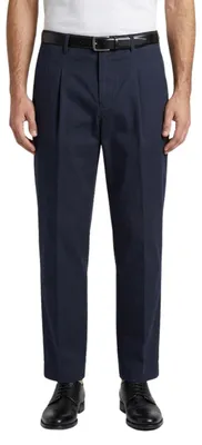 Image de Pantalon habillé ajusté uni pour homme Tommy Hilfiger, couleur bleu marine, taille M