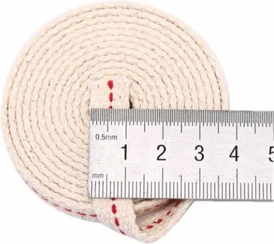 Produktbild von Jumada's - Öllampendocht - 10 mm - Baumwolle - 1 Stück - Rolle à 1 Meter - Flach