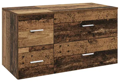 Produktbild von vidaXL Badezimmermöbel-Set 2 stk. Altholz Holzwerkstoff