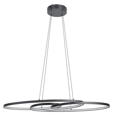Immagine prodotto di Lampadario A Sospensione Contemporaneo Gianella Alluminio Nero 1 Luce Led 38W