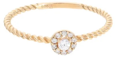 Produktbild von JuwelmaLux Ring 585 Rotgold mit Zirkonia JL25-07-0147 Größe 56