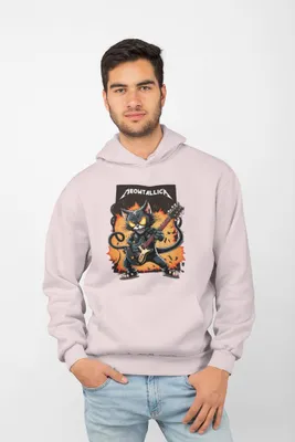 Produktbild von D&B Uni Hoodie ZN00013 Meowtallica Burgund-Größe L