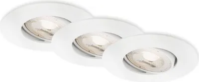 Obrázek produktu pro LED vestavné bodové svítidlo do koupelny, sada 3 ks, IP65, vodotěsné, stmívatelné, otočné, bílé, 9 x 4,2 cm