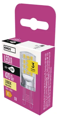 LED žárovka Classic JC / G9 / 4 W (40 W) / 470 lm / teplá bílá