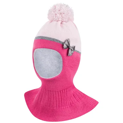 Produktbild von Wintermütze Schalmütze Strickmütze Schlupfmütze warme Mädchenmütze Bommelmütze, 50-52, Hellrosa-Pink