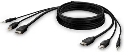 Obrázek produktu pro Belkin F1DN1CCBL, 3 m, USB, USB, HDMI, Černá, HDMI