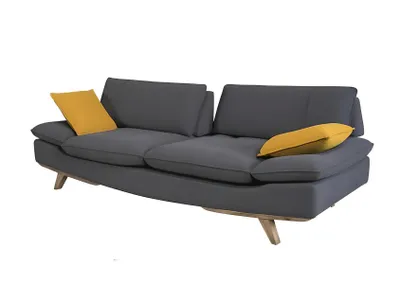 Produktbild von Stilvolles Graues 3-Sitzer Sofa Moderne  Wohnzimmer Couchen