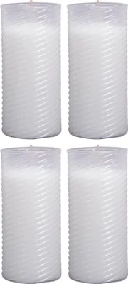 Produktbild von Ersatzkerze N3 Weiß H13 cm (4er-Pack) – Grabkerze Nachfüllkerze mit ca. 50h Brenndauer, für Grableuchte & Grablampe, langlebig & gleichmäßig brennend