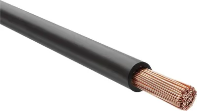 Imagen del producto de HELU KABEL H07Z-K 90°C 1X4mm² BK () Cable de un solo hilo, sin halógenos, color . Diámetro exterior: 4,9 mm. Tensión nominal Uo/U: 450V/750V - 1