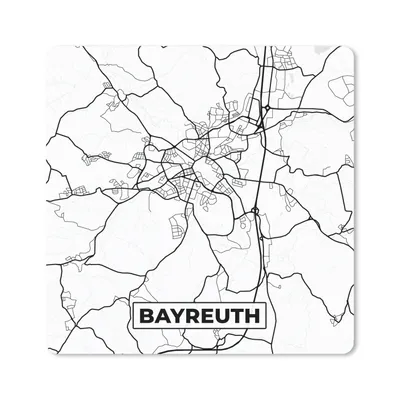 Obrázek produktu pro Podložka pod myš - Bayreuth - Mapa - Plánek města - 20x20cm - Podložka pod myš