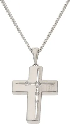 Produktbild von JuwelmaLux Anhänger 925/000 Sterling Silber Kreuz mit Zirkonia JL30-02-3640