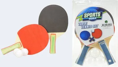 Produktbild von Tischtennis-Set 2 Schlägeer & 3 Bälle Sports World