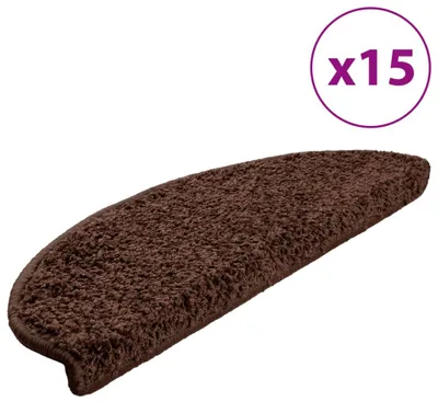 Zdjęcie produktu dla vidaXL Podkładki pod nogi 15 szt. 65x21x4 cm brązowe półokrągłe duże