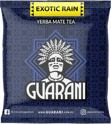 Produktbild von Guarani - Mate Tee Probe Exotic Rain 50g - Traditionell Rauchig - Bitter - Mango, Ananas - Viel Staub - Intensive Yerba Mate - Paraguay