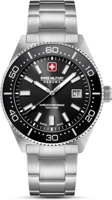 Immagine prodotto di SWISS MILITARY HANOWA orologio da uomo al quarzo argento / nero onesize uomo 43 mm SMWGH0004903, SMWGH0004904, SMWGH0004905