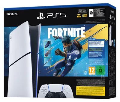 Produktbild von Sony Interactive Entertainment PlayStation 5 Digital Edition - Fortnite Flowering Chaos Bundle, PlayStation 5, Schwarz, Weiß, 16384 MB, GDDR6, 448 GB/s, AMD