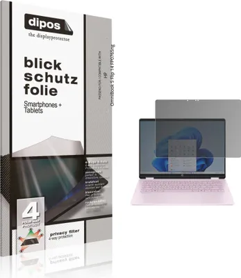 Produktbild von Blickschutzfolie für HP OmniBook 5 Flip 14 FP0765ng matt Schutzfolie Folie Display Schutz dipos