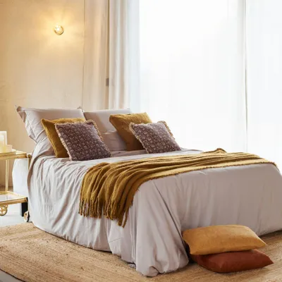 Image de Housse de couette en percale de coton uni