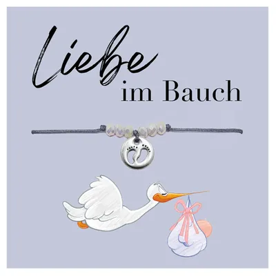 Produktbild von Selfmade Jewelry Armband Damen Mom-To-Be-Armkettchen Makramee Bändchen für werde