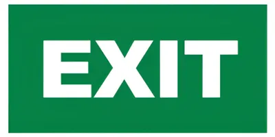 Obrázok produktu pre Tabuľka s nápisom "Núdzový východ EXIT" pre núdzové osvetlenie – značka únikovej cesty, núdzový východ, PVC, 260x128 mm (iba tabuľka)